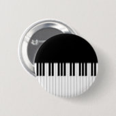 Button Badge - Piano-toetsenbord zwart wit (Voorkant /achterkant)