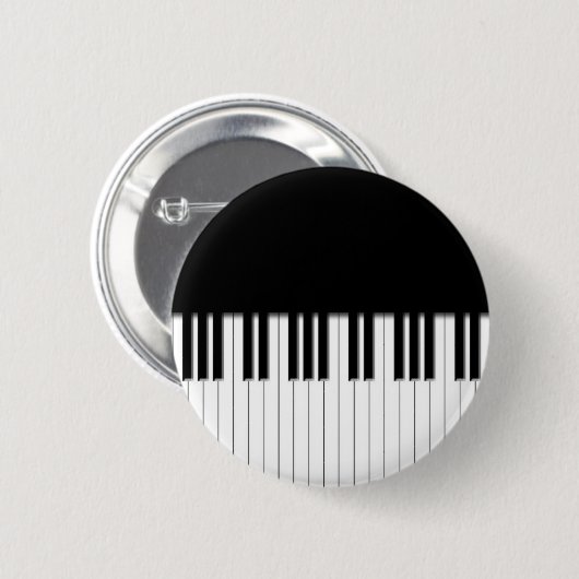 Button Badge - Piano-toetsenbord zwart wit (Voorkant /achterkant)