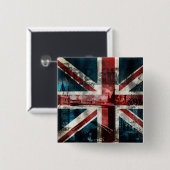 Button/badge van de EU-aansluiting Vierkante Button 5,1 Cm (Voorkant /achterkant)