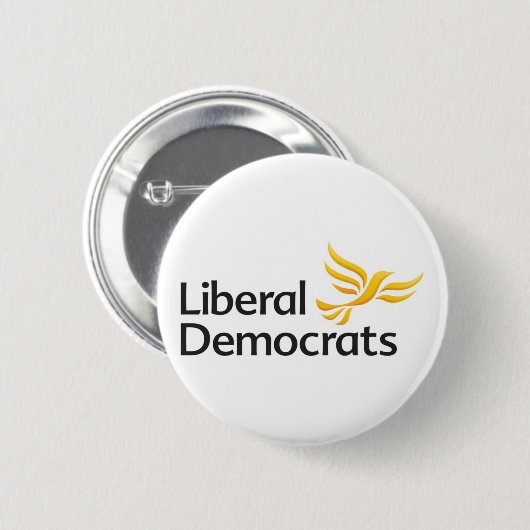 Button Badge voor de liberale democraten (Voorkant /achterkant)
