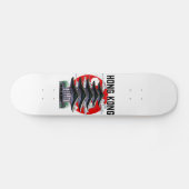 Button Bagagelabel Hongkong Persoonlijk Skateboard (Horizontaal)