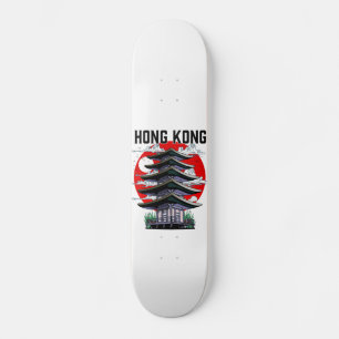 Button Bagagelabel Hongkong Persoonlijk Skateboard