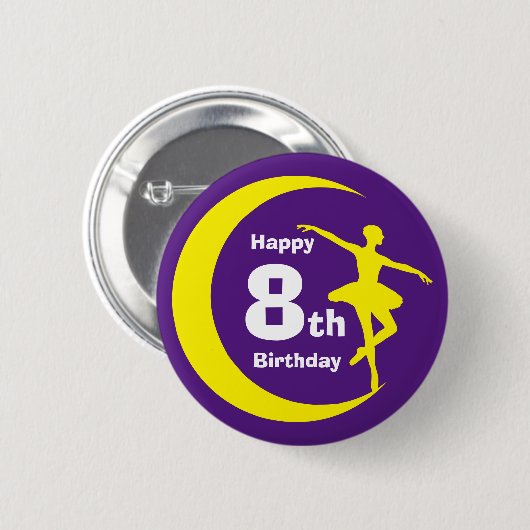 Button - Ballerina 8e Verjaardag (Voorkant /achterkant)