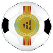 Button / banner - sterren gouden kleurstof + uw id voetbal (Gedraaid)