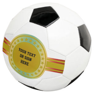 Button / banner - sterren gouden kleurstof + uw id voetbal