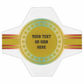 Button / banner - sterren gouden kleurstof + uw id voetbal (Enkel)