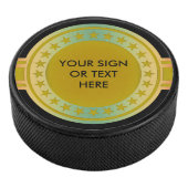 Button / banner - sterren goudkleurig + JONGEREN Hockey Puck (3/4)