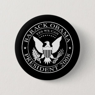 Button Barack Obama Presidential Seal 2008