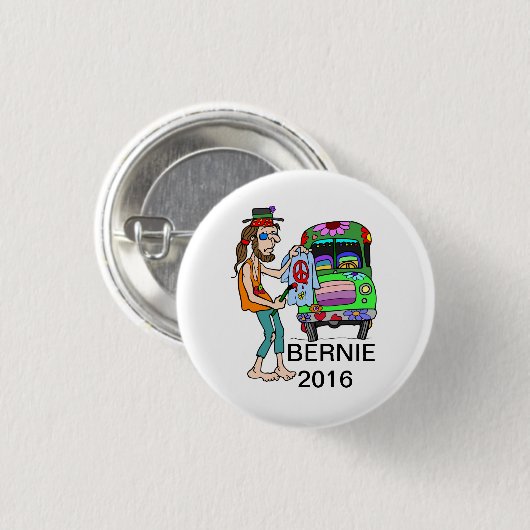 Button Bernie for Peace Hippie Campaign (Voorkant /achterkant)