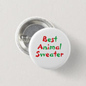Button "Best Animal Sweater" (Voorkant /achterkant)