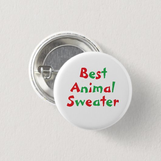 Button "Best Animal Sweater" (Voorkant /achterkant)
