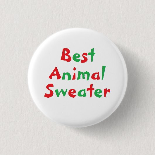 Button "Best Animal Sweater" (Voorkant)