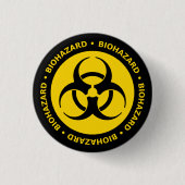 Button Biohazard Symbol Pin (Voorkant)
