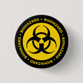 Button Biohazard Symbol Pin