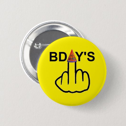 Button Birthday Flip (Voorkant /achterkant)