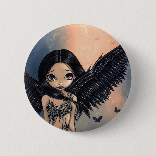Button "Black Winged Angel" (Voorkant)