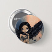 Button "Black Winged Angel" (Voorkant /achterkant)