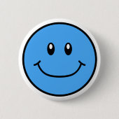 Button blauw 0001 voor glimlachen (Voorkant)