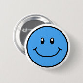 Button blauw 0001 voor glimlachen (Voorkant /achterkant)