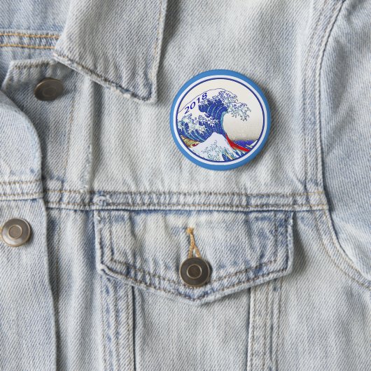 Button Blauwe golf 2018 (In situ)