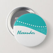 Button blauwgroen sterrencurven (Voorkant /achterkant)