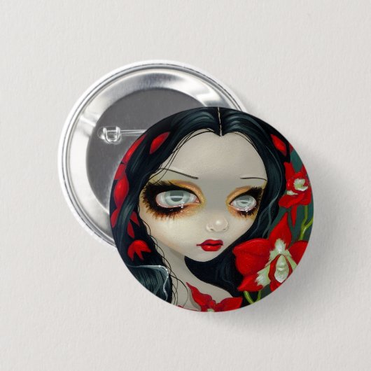 Button "Bloedorchidee" (Voorkant /achterkant)