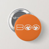 Button Boo Halloween, Oranje en wit (Voorkant /achterkant)