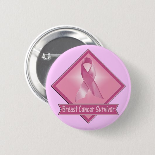 Button - borstkanker overleving (Voorkant /achterkant)