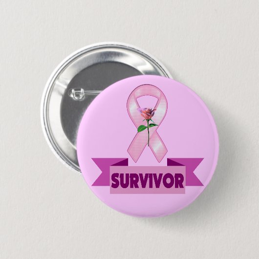 Button - borstkanker overleving (Voorkant /achterkant)
