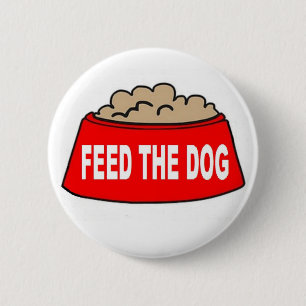 Button Bowl Red Feed De hond