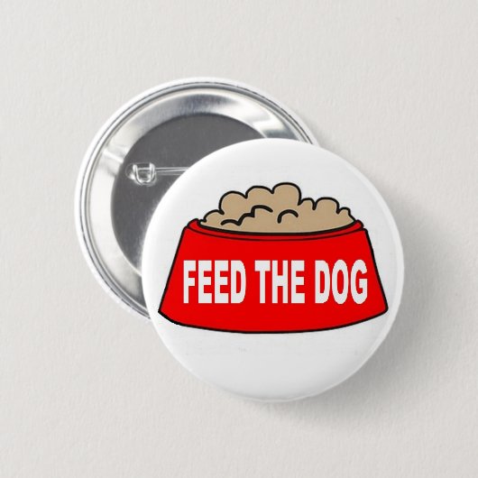 Button Bowl Red Feed De hond (Voorkant /achterkant)