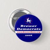 Button Brewer-democraten 2008 (Voorkant /achterkant)