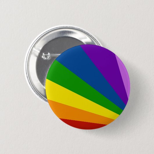 Button Bright Rainbow Summer Fun Stripes (Voorkant /achterkant)