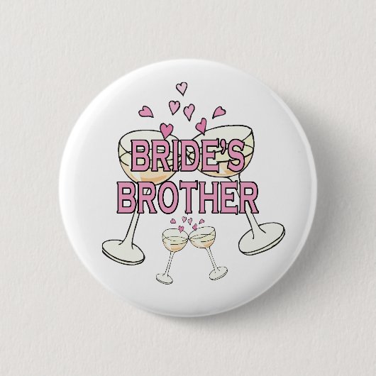 Button: Broer van de bruid Ronde Button 5,7 Cm (Voorkant)