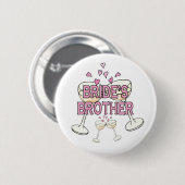 Button: Broer van de bruid Ronde Button 5,7 Cm (Voorkant /achterkant)