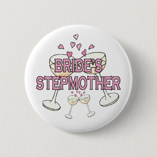 Button: bruids stiefmoeder ronde button 5,7 cm (Voorkant)