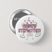 Button: bruids stiefmoeder ronde button 5,7 cm (Voorkant /achterkant)