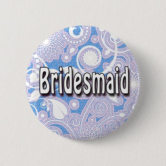 Button: bruidsmeisje ronde button 5,7 cm (Voorkant)