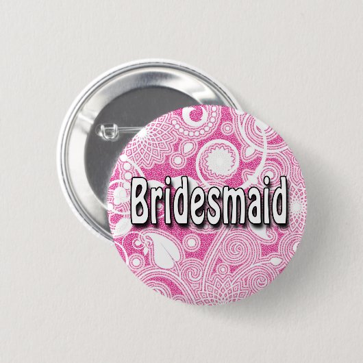 Button: bruidsmeisje ronde button 5,7 cm (Voorkant /achterkant)