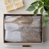 Button Buck Deer in Winter White Snowy Field Tissuepapier (Geschenk)