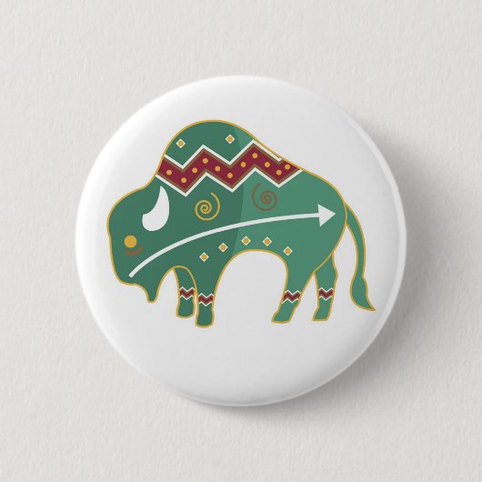 Button Buffalo Design Native American (Voorkant)