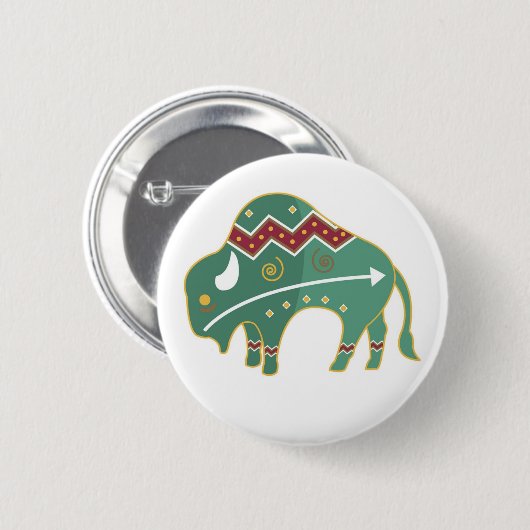 Button Buffalo Design Native American (Voorkant /achterkant)