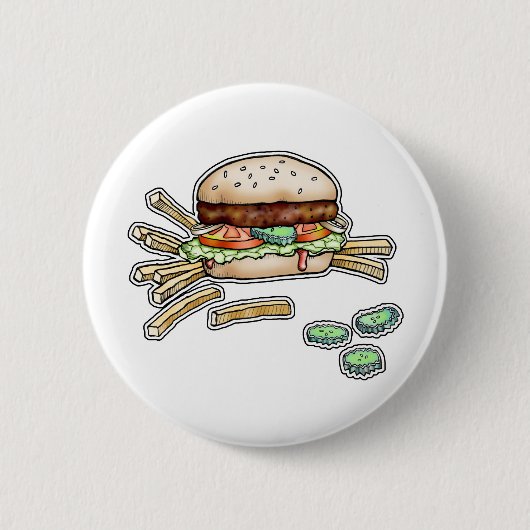 BUTTON BURGER en FRIES (Voorkant)