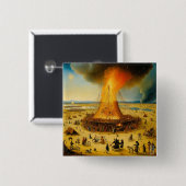 Button Burning Man in Boschian Vision (Voorkant /achterkant)