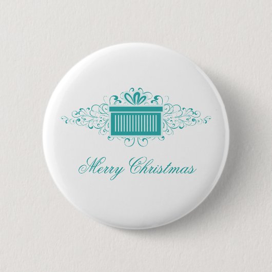 Button Cadeau Vakantievakzalm, Aqua (Voorkant)