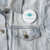 Button Cadeau Vakantievakzalm, Aqua (In situ)