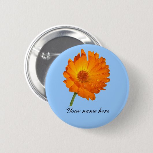 Button - Calendula op stoom (Voorkant /achterkant)