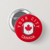 Button - Canada Gepersonaliseerd - Voeg uw plaatsn (Voorkant /achterkant)