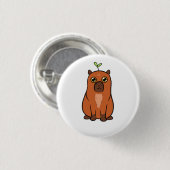 Button / Capybara Schattige (Voorkant /achterkant)
