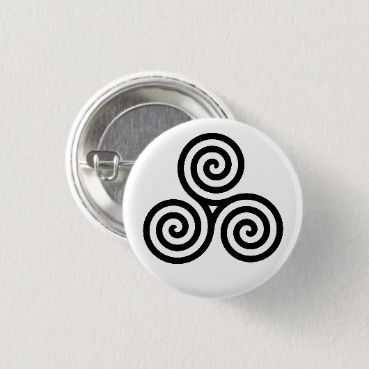 Button Celtic Triskelion (Trisaking) (Voorkant /achterkant)